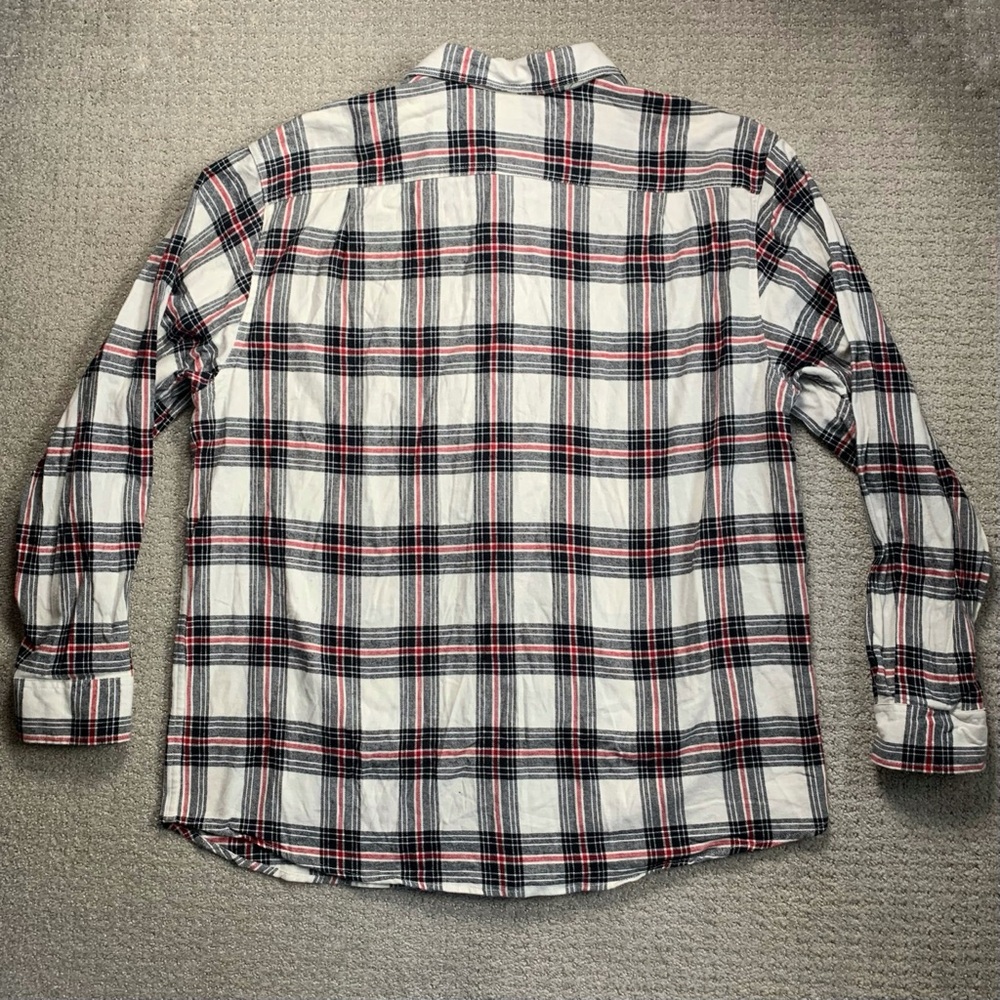 Blue Mountain Cotton Flannel Red Plaid Button Front Shirt MEN’S XL - Picture 2 of 8